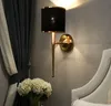 Современная черная стена Sconce светодиодная лампа огни Роскошные Кристалл Светильники Светильники Светильники Кмут Гостиная Светодиодная Светодиодная Освещение Внутреннее освещение