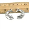 Lot 100 pièces ange lune Antique argent breloques pendentifs bijoux à bricoler soi-même résultats pour la fabrication de bijoux Bracelet collier boucles d'oreilles 23*19mm