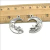 Lot 100 SZTUK Anioł Księżyc Antyczne Silver Charms Wisiorki DIY Biżuteria Ustalenia Dla Biżuterii Making Bransoletka Naszyjnik Kolczyki 23 * 19mm