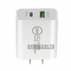 20W 12W QC3.0 Dual Ports Type C USB C Laddare PD EU US PD Wall Chargers för iPhone 14 15 Samsung HTC Huawei F1