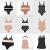 Maillots de bain pour femmes dentelle Jacquard soutiens-gorge Lingerie maillots de bain femmes tongs ensemble mode lettre maillots de bain soutien-gorge ensembles cadeau pour femme slips sous-vêtements