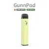 Gunnpod 2000 Puffs Pre-Filled Disposable Vape 1250 MAH Batterij E Sigaret DEIVCE 18350 8ML Vaporizer Starter Kit vs Bar 20 Flavs Pen Pod Bladerde Gunpod Gun Pod