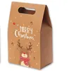 Kerstcadeauzakjes Kerst Vintage Kraftpapier Appel Snoepdoosje Feestcadeauzakje Handverpakt Pakket Decoratie Feestartikelen ZGY806