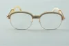 Best-selling top-quality new style natural white buffalo horn glasses, high-end diamonds eyebrow frame 1116728-A Size: 60-18-140mm