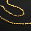 24K Złote Naszyjniki Dla Kobiet Prosta Woda Wave Clator Naszyjnik Świetny Łańcuch Biżuteria Do Ślubu Bijoux Femme Collier B1204