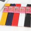 10 قطعة / الحزمة أبيض أصفر أحمر أزرق أسود أقلام رصاص ملونة مجموعة hb قلم خاص للزجاج الجلود البلاستيك البلاستيك الخزف ماركر 201202