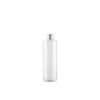 Packing Plastic Bottle Flat Shoulder PET Matte Silver Aluminum Cover With Inner Plug Empty Portable Refillable Cosmetic Packaging Container 250ml