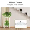 Metal Flower Plant Stand Shelf portavite portapattimi Scaffale per fiori di ferro 2 vassoio per patio balcone da giardino casa esterno arredamento interno