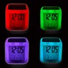 Glow Electronics Square Clock 8 Kinds Of Ringtones LED Sublimation Blanks Alarm Reminder Clocks Bedroom Originality Colorful 13 5e3401816