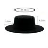 Winter Autumn Woolen Women Hat Classic Solid Color Felt Fedoras Hats Female Lady Wide Brim Flat Top Jazz Cap2724600