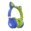 Trådlösa hörlurar Bluetooth -hörlurar kattörören Bluetooth -headset -spel hörlurar till PC Xaomi Huawei Samsung Fone de Ouvido