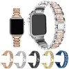 Luxury Metal Watch Strap for Apple Watch 38mm 40mm 42mm 44mm Diamond Watch Band para iWatch 6 5 4 3 Série Banda pulseira pulseira pulseira