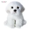 Maltese Stuffed Dog Plush Toy Cute Simulation Pets Fluffy Baby Dolls Birthday Gifts for Children Bichon Frise Puppy Drop 220222