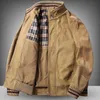 Высококачественная куртка мужская 96% хлопчатобумажная весенняя осень свободно большой размер куртка среднего возраста мужская повседневная одежда для зимней одежды 201218