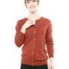 100% Merino Lã Mulheres Cardigan Sweater 2020 Outono Inverno Quente Macio Macio Femme Cardigan Mulheres Cashmere Sweater LJ201017