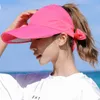Siloqin New Summer Women's Sun Hats空のトップハットサンバイザー格納式レディース反UV特大サンバイザー女性ビーチハットY200602