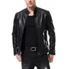 Ny varumärke Men Pu Läderjacka för män Fashion Ytterkläder Manlig motorcykeljacka Masculino Casual Coat M Leather Clothing1