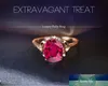 18k Rose Gold Pure Red Ruby Ring for Women Cut Red Gemstone Tourmaline Diamond Rings S925 Jewelry Party Wedding Ring