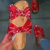 Letnie klapki damskie klapki slajdów jedwabna kokarda płaskie buty damskie buty na plażę pantofel moda wsuwane Sandalias Mujer 2020 Q1223
