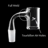 Full Weld Smoking 25mmOD Quartz Banger With 2pcs Spinning Holes 10mm 14mm 18mm Male Female Quartz Nails For Glass Water Bongs