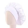 Cappello da sonno notturno in raso elastico Bambini Bambini Cura dei capelli Copricapo Copricapo Cuffie da doccia a fascia larga per la caduta dei capelli