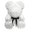 Cadeau de saint valentin chaud 25 cm ours en peluche Rose rouge fleur artificielle décoration cadeaux de noël femmes cadeau de saint valentin