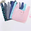 Portable Foldable Shopping Bags Large Size Grocery Bag Reusable Home StorageBags Shop ToteBags With Pouch Packaging WQ438-WLL