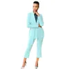 Vårmint Green Mor of the Bride Dress Passar Kvinnor Bridal Blazer Coat Formell Business Party Prom Evening Tuxedos