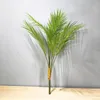 125cm 13 Plantas tropicais de garfo grandes folhas de plástico artificial de palmeira artificial monstera folhas de palmeira verde para casa em casa decoração T200331