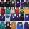 Stitched All Retro Basketball Tröjor Carter McGrady Penny Hakeem Stockton 32 Karl Malone 33 Hill ason West Allen Iverson Mike Bibby kevin Garnett tröja