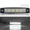 10Pcs White 12V 24V 6 LED Side Marker Lights Car Bulbs Turn Signal Clearance Lamps Side Lights For Truck Trailer
