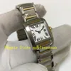 2 Modelo Foto real com Box Women Small Model 25mm x 20mm Quartz White Gold Ladies Watch Wishit