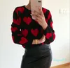 Pulls pour femmes Miss automne et hiver décontracté col rond amour manches longues cheveux féminins