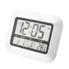 High Accuracy Self Setting Digital Home Office Decor Wall Clock with Indoor Temperature LCD Digital Temperature Meter