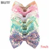10pcs/lot 5'' Large Embroidery Sequin Hair Bow with Clip Assorted Candy Color Fancy Headwear Accessories H0491 LJ201226