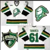 Hommes véritable broderie complète hockey # 61 John Tavares London Knights maillot Ohl ou personnalisé n'importe quel nom ou numéro HOCKEYS chandails