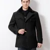 Plus Taille 2020 Smart Casual Hommes Manteaux Manteaux Mode Poches Robe d'hiver Manteau Nouveautés LJ201110