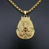 Pendant Necklaces Hip Hop Gold Silver Color 316L Stainless Steel Animal Wild Boar Anubis Amulet Pendants For Men Rapper Jewelry1