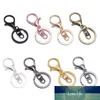 10st Metall Swivel Clasp Key Ring Metal Hummer Claw Clasp Krok Gör din egen nyckelring Lanyard nyckelringar Keychain Smycken