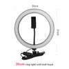 Ring Light 10 "26cm Anulare Make-up Lampada Dimmerabile LED Ring Light con supporto per telefono treppiede per fotocamera Foto/Studio/Telefono/Video