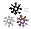 18-in-1 Snowflake Multi-Tool Multitool in acciaio inossidabile Combinazione di carte Compatto Apribottiglie portatile Regalo per marito Uomo Fidanzato Ragazzi