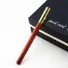 Gel Długopisy 1 sztuk Drewno i Złoty Metal Roller Pen 0.5mm Luksusowy atrament do pisania Dostaw Szkoły Office
