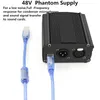 Nuevo producto Phantom Power de 48V + Cable de alimentación USB + Cables XLR-XLR para cualquier micrófono condensador para una mejor calidad de sonido del micrófono