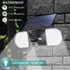 Lumières solaires extérieures 56 LED lumière solaire LED capteur de mouvement applique murale IP65 étanche rotatif Patio Garage lampe d'éclairage de jardin