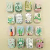 CACTUS STYLE Mini Case Case Collectables Box DIY Square Square Square Mand Tin 32 шт. / Коробка Q1130