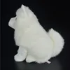 28cm hayat benzeri samoyed doldurulmuş oyuncaklar sevimli simülasyon beyaz köpek köpek yavrusu peluş hayvanlar oyuncak doğum günü Noel hediyeleri y2007238260548