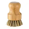 Dish Washing Brush Bamboo Pot Brush Kitchen Cleaner Palm Kort handtag Runda sk￥lborste k￶k Tillbeh￶r HJￄLT H JLLSOK