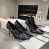 Luxe ontwerp pomp schoenen vrouwen lente en zomer dunne hak puntige teen mode jurk schoen voor dames hoge hakken partij bruiloft roze wit 34-41