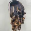 Glueless Highlight Blonde U Part Wig Body Wave 100% Human Hair 250 Density Peruansk Remy Water Wavy 2x4 Middle Ushape Wigs