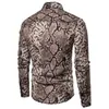 Sexy Schlangenmuster Druckhemd Männer Marke Neue Langarm Herren Hemden Hip Hop Streetwear Freizeithemd Camisa Hombre LJ200925